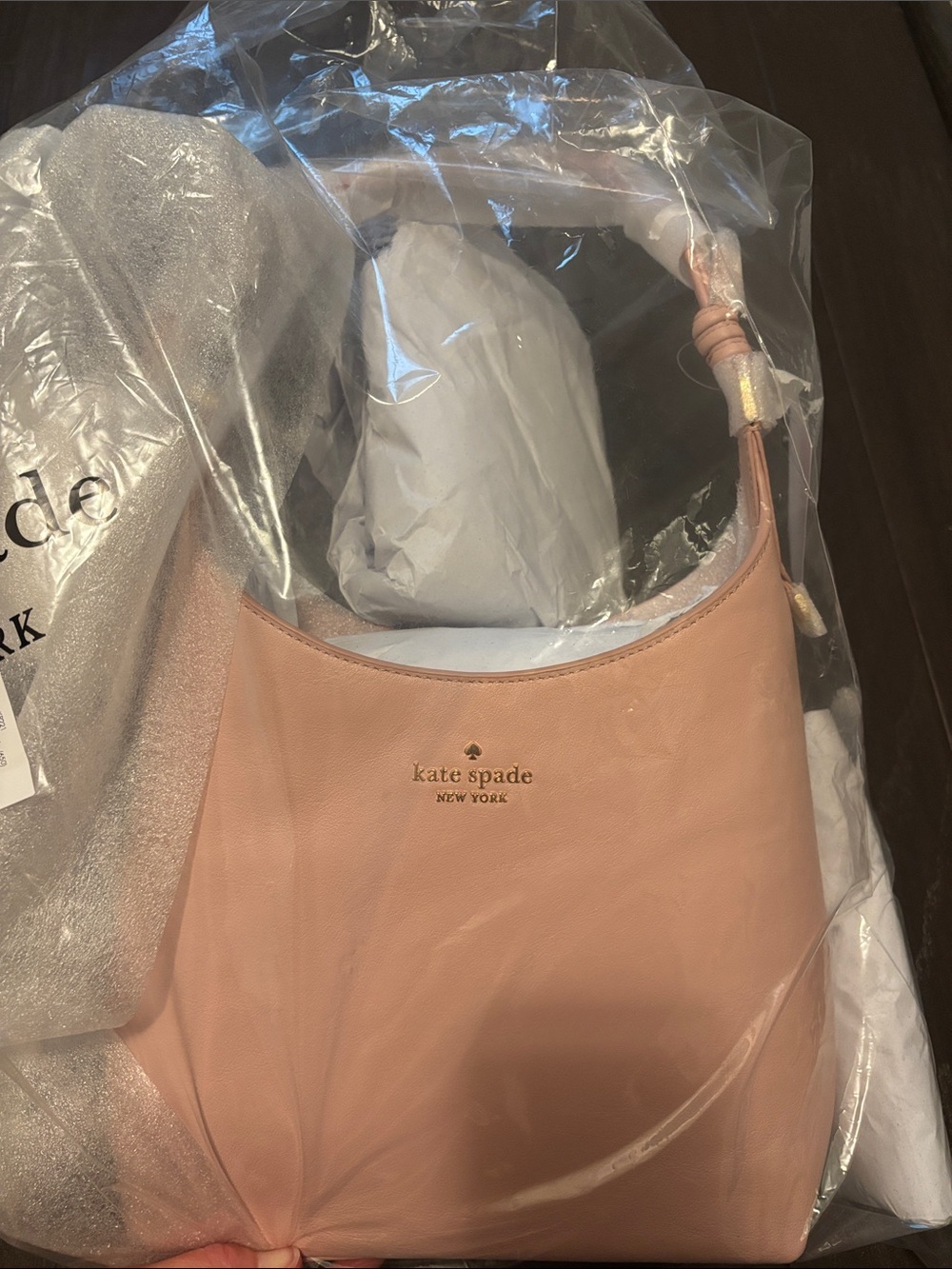 kate spade Blush Pink Floral-Handle Small Shoulder Bag NWT - Picture 6 of 8